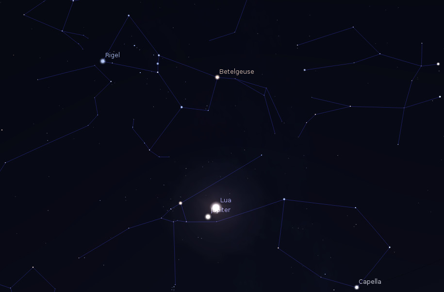 captura de tela do programa gratuito Stellarium