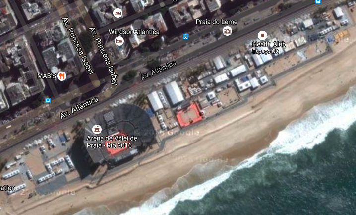 Google Maps: latifúndio da Arena de vôlei de praia