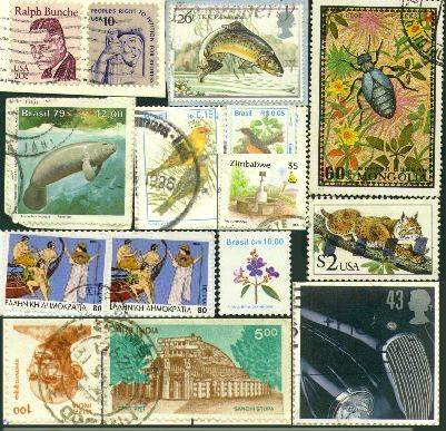 selos de vários países